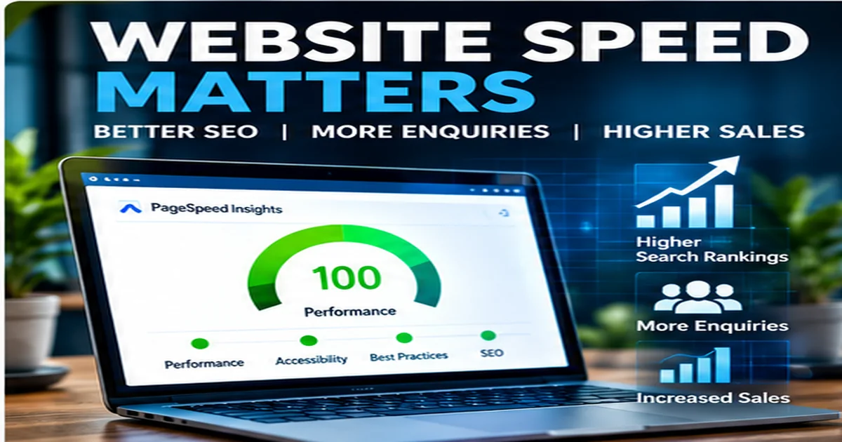 Website speed optimisation for SEO, enquiries and sales