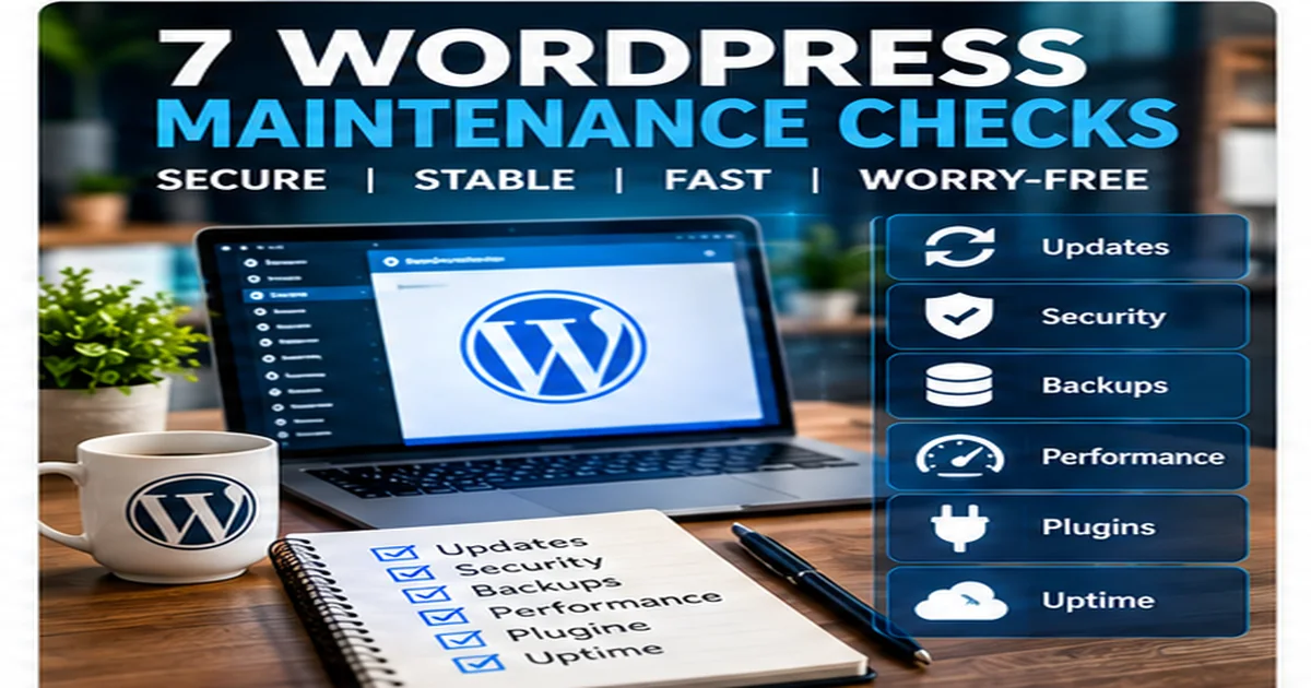 Seven WordPress maintenance checks for security, backups and performance