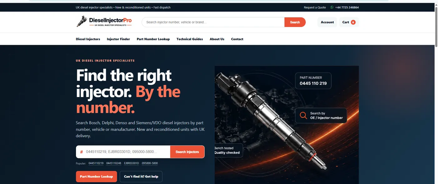 Diesel Injector Pro website project