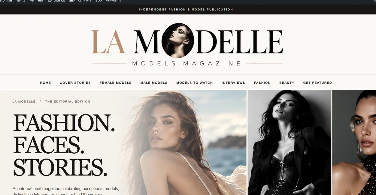 La Modelle — Models Magazine website designed and developed by ADAN Web