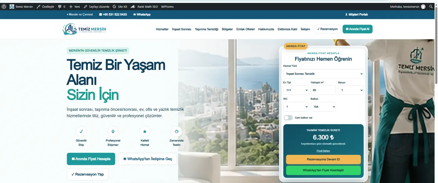 Temiz Mersin website project